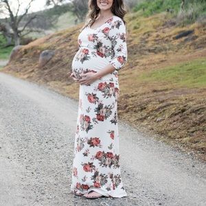 Maxi Floral Maternity Dress